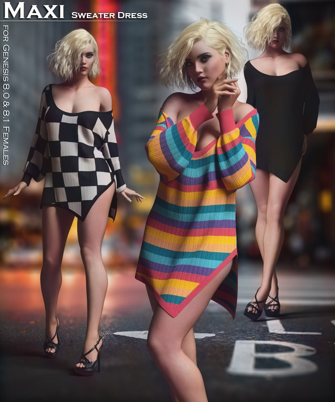 Maxi Sweater Dress for G8/8.1 Females