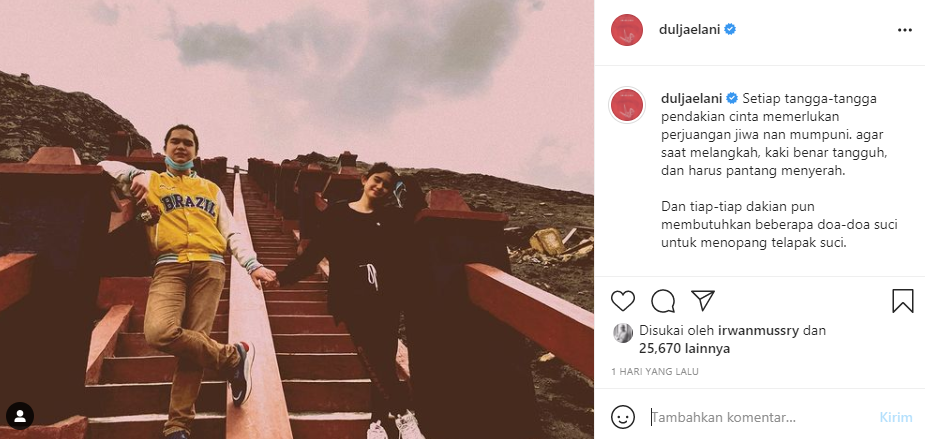 Dul Jaelani kangen berat pada Tissa Biani.