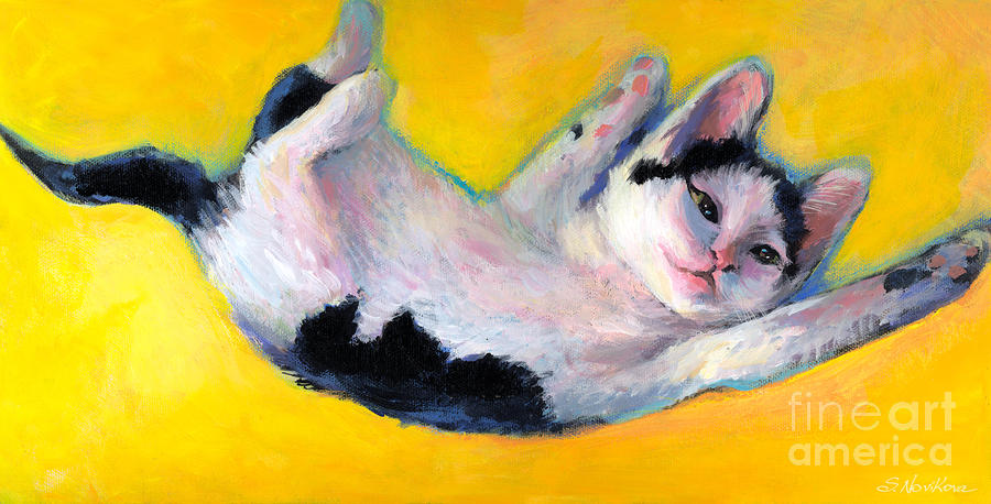 40-tuxedo-kitten-painting-svetlana-novikova