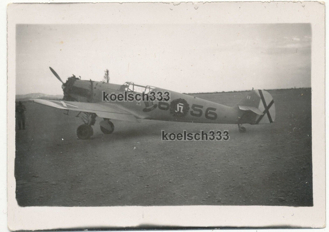 Foto Legion Condor Messerschmitt Me 109 Flugzeug Pilot Gotthard Handrick Spanien (1)