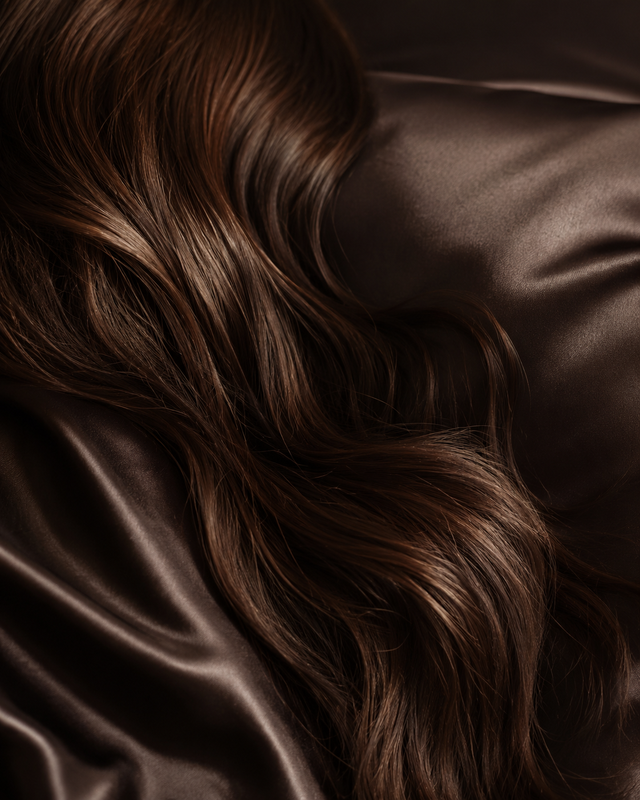 Smooth hair on silk pillowcase