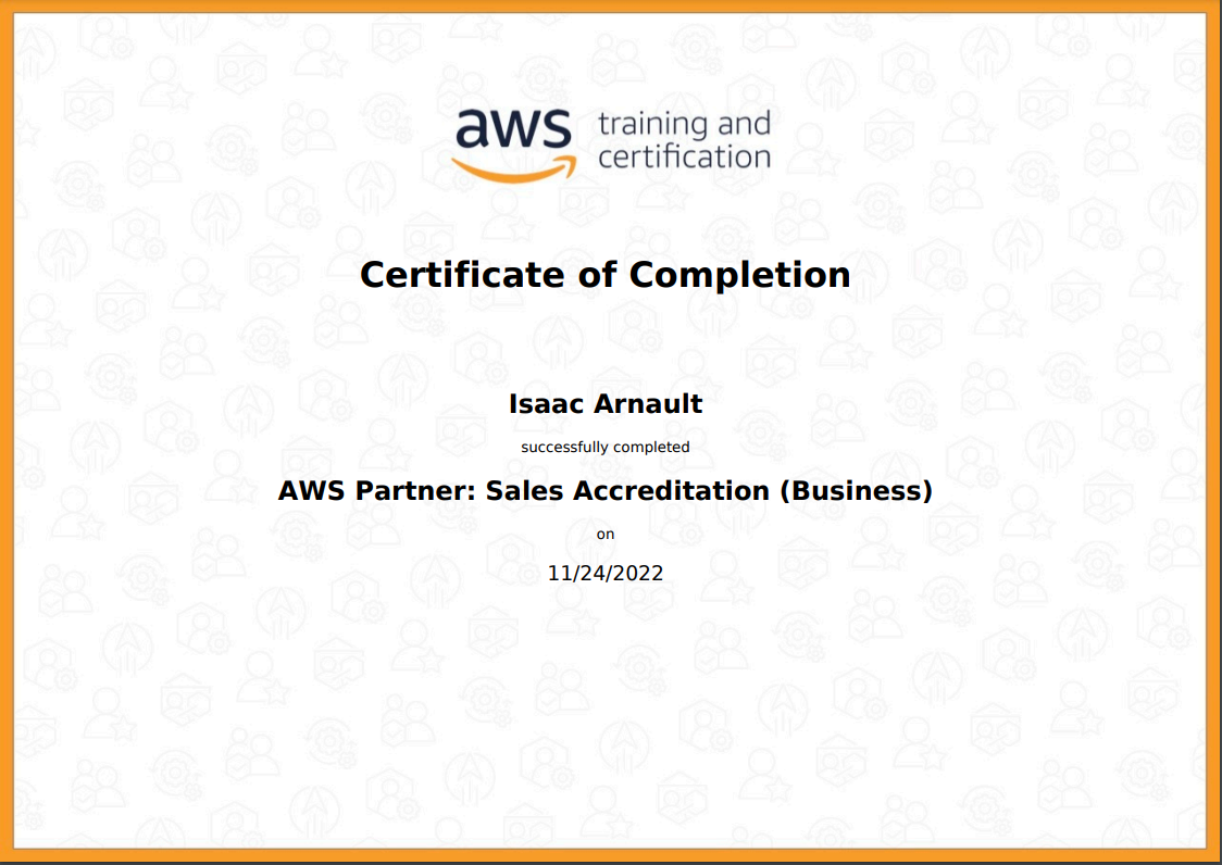 aws partner - business sales accredidation