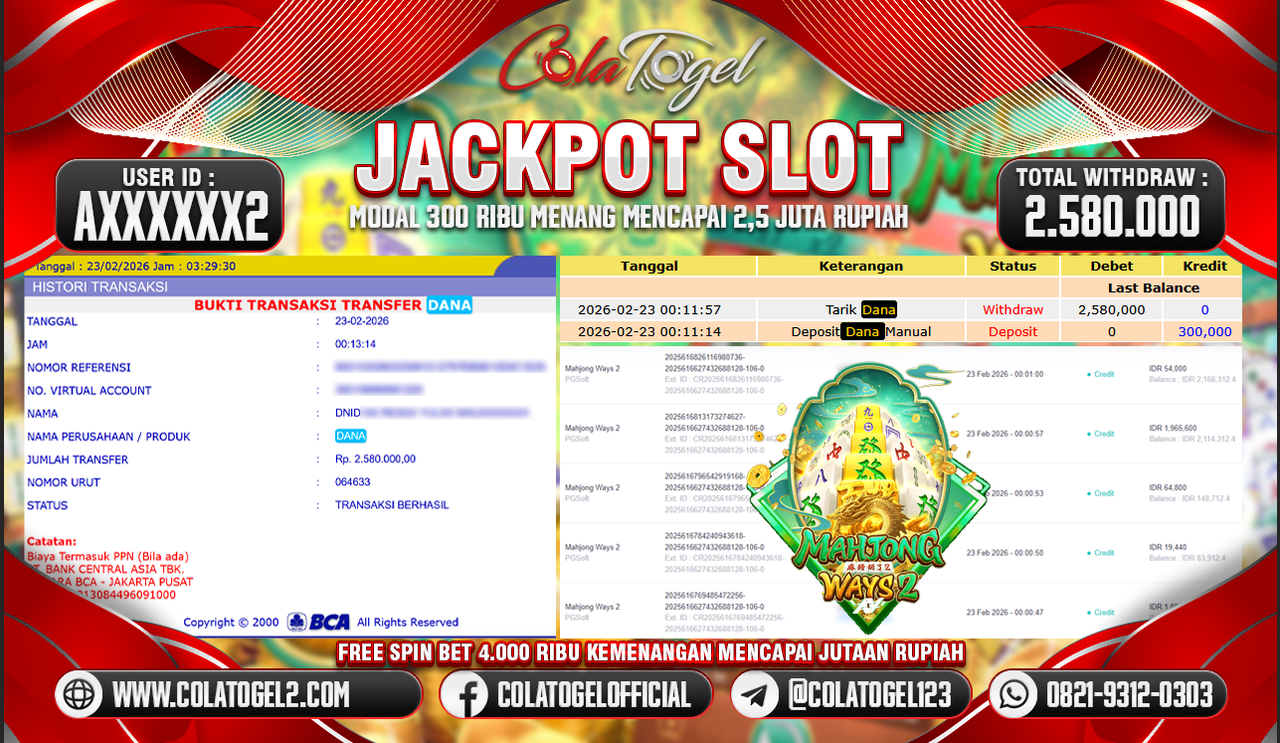 JACKPOT SLOT GACOR!!