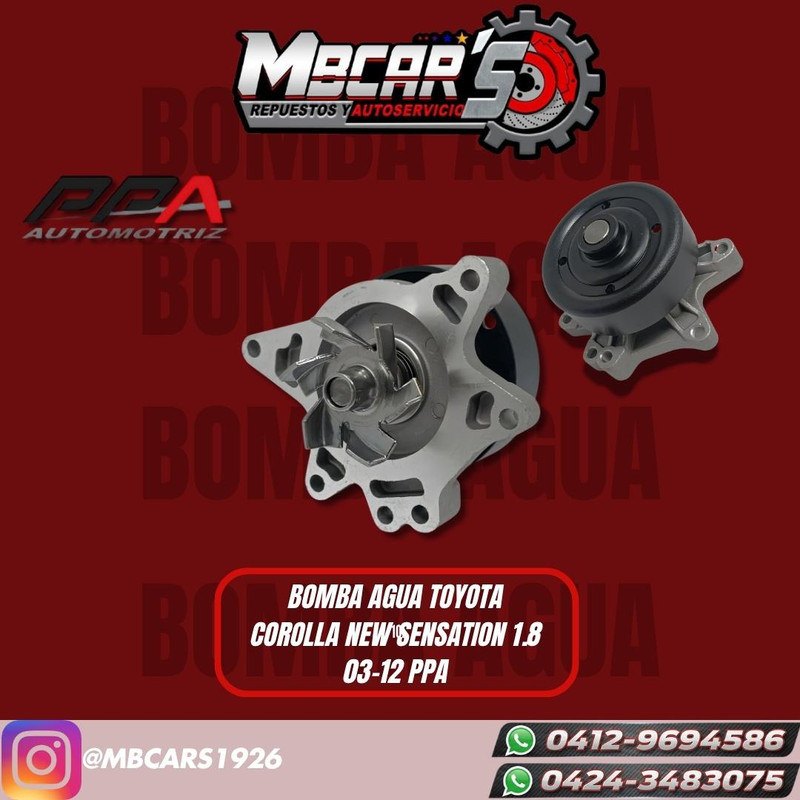 BOMBA DE AGUA TOY COROLLA NEW SENSA 1.8 03-13