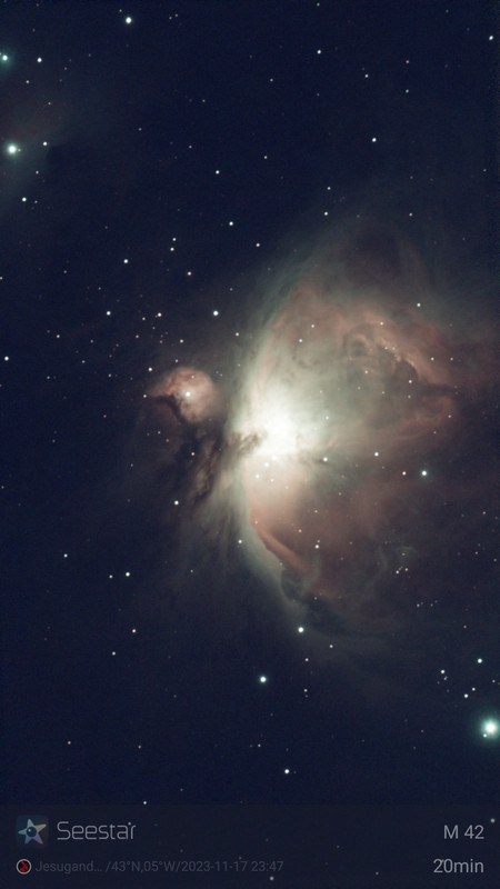 nebulosa orin M42 con seestar st