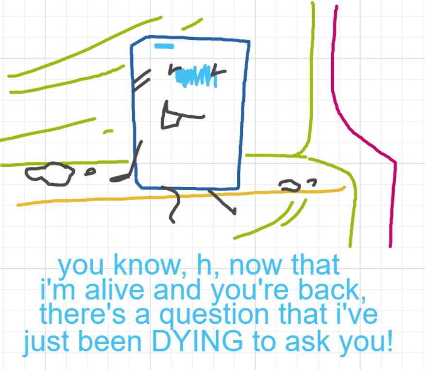 A panel from A Murder On The, episode six of the Board Boards object show by Furretwalk/WalkingFurret.