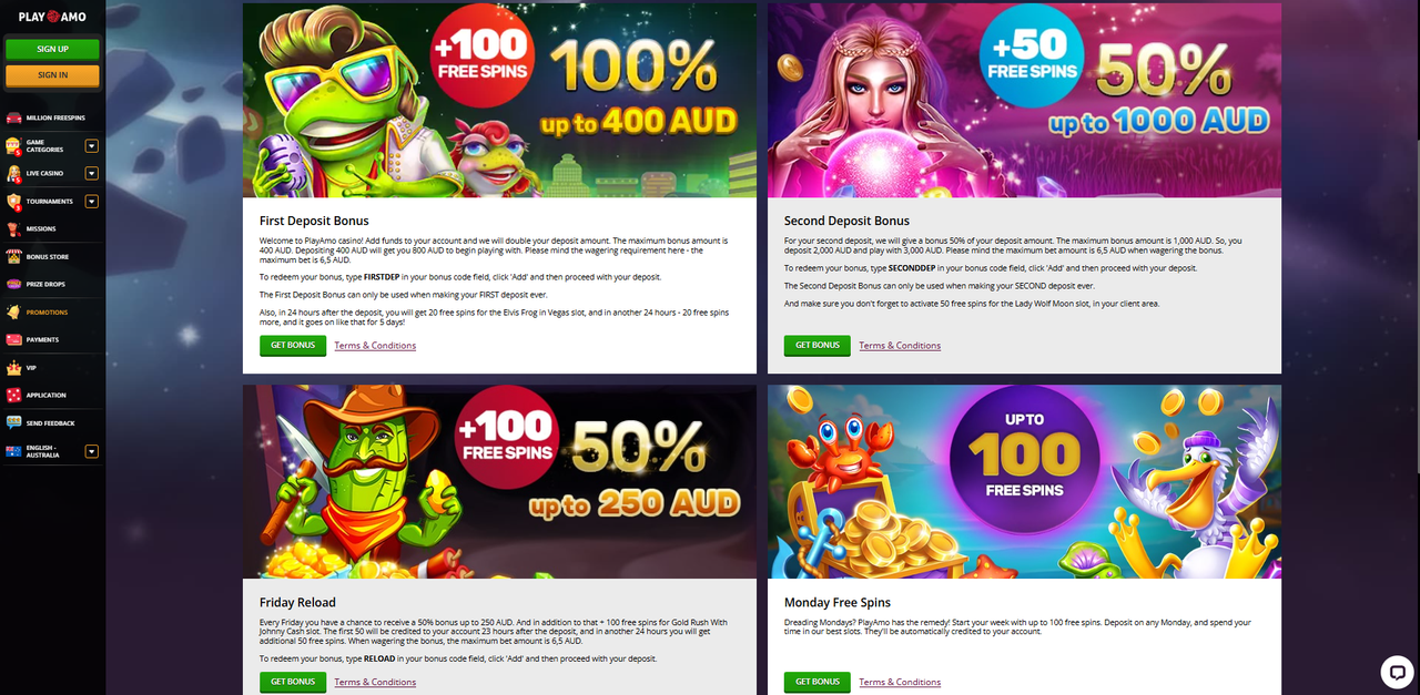 playamo-casino-bonuses