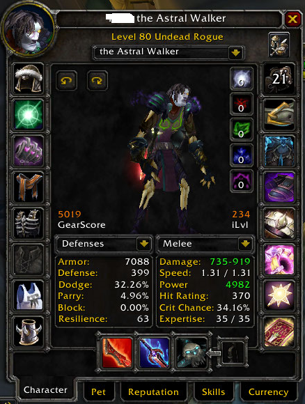second rogue PvE gear