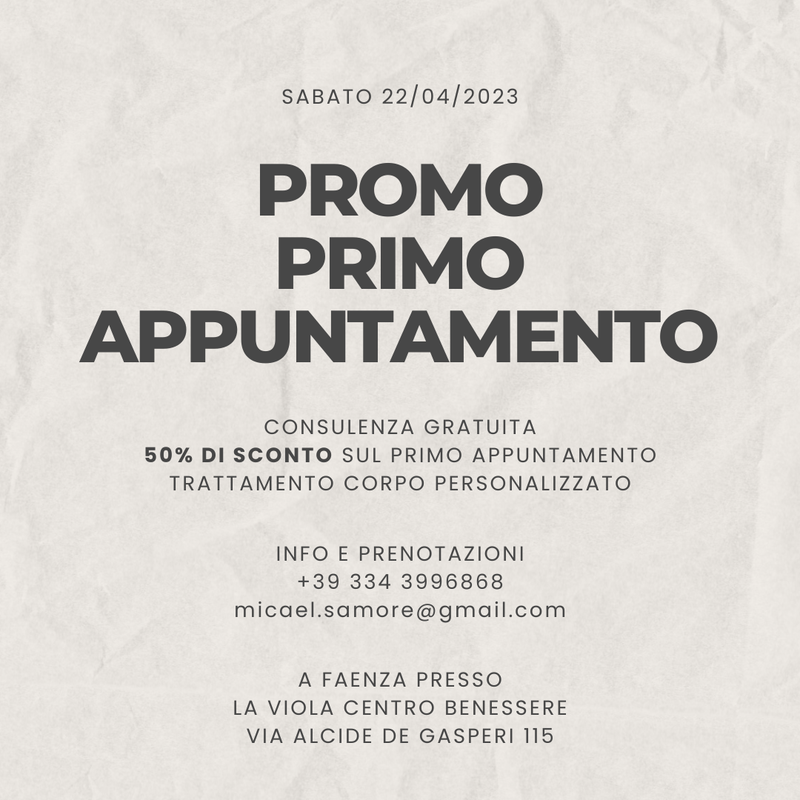 PROMO PRIMO APPUNTAMENTO