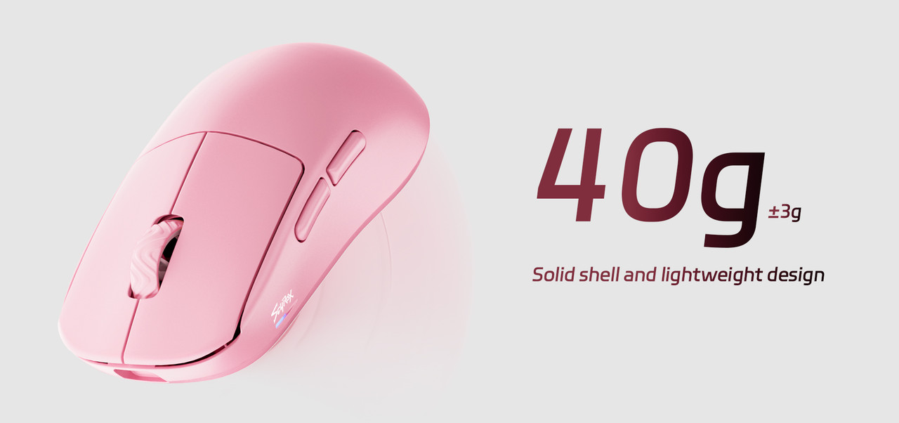 40g±3gの軽量ソリッドシェル