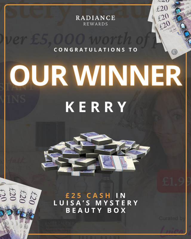 Kerry Wins £25 Cash in Luisa’s Mystery Beauty Box