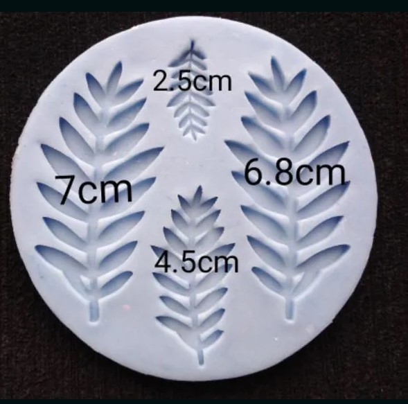 Molde Silicona hoja de helecho o árbol para porcelanicrón