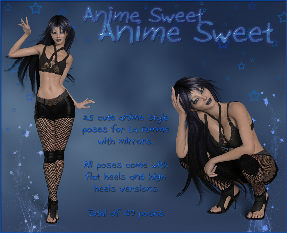 Anime Sweet – poses for La Femme