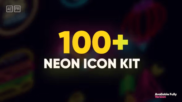 Videohive - 100 Neon Icon Set - 38535349 Videohive - 100 Neon Icon Set - 38535349
