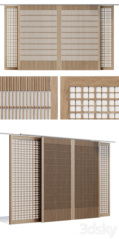 Sliding partition Japandi