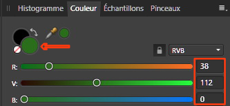 Couleur pipette