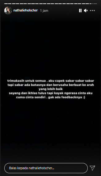 Curahan hati Nathalie Holscher