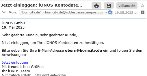 IONOS-Phishing-Mail