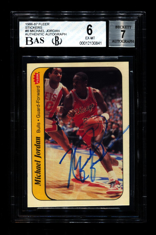 1986-Fleer-Jordan-Sticker-Signed-BGS-front