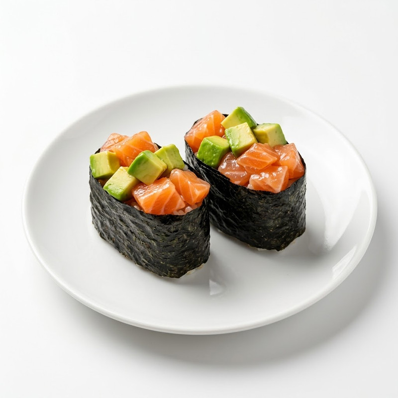 Gunkan De Salmón Y Aguacate (2 Pzs.)