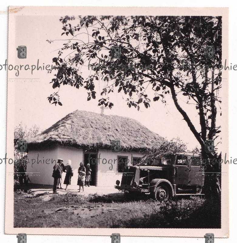 org. Foto Russland Kaukasus Kfz Lkw Haus Hütte Quartier