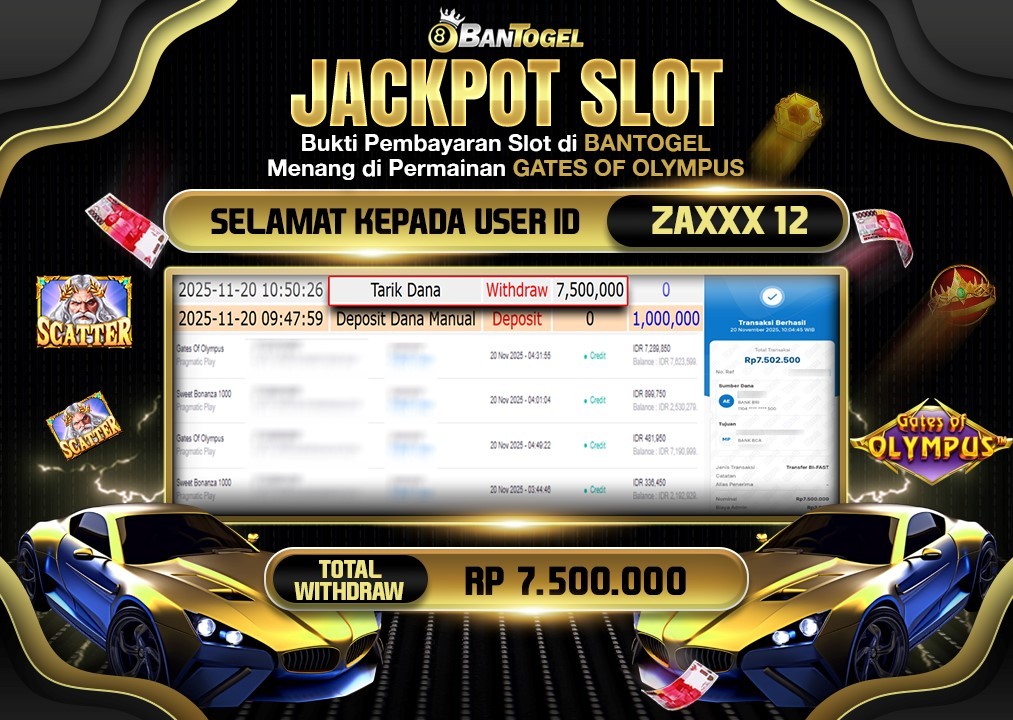 BUKTI JACKPOT LUNAS BANTOGEL
