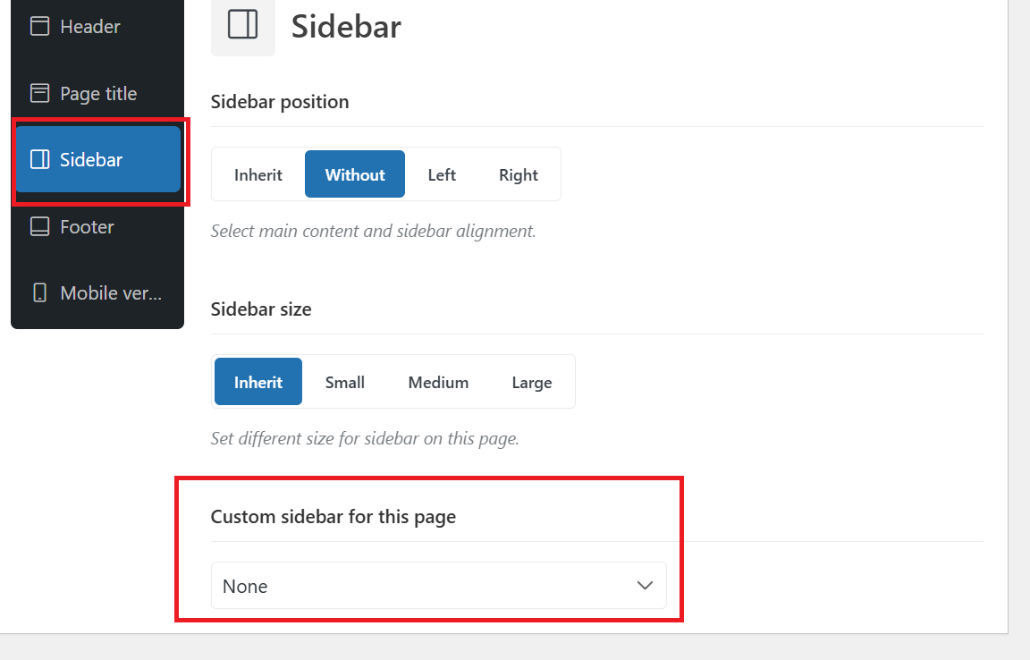 sidebar