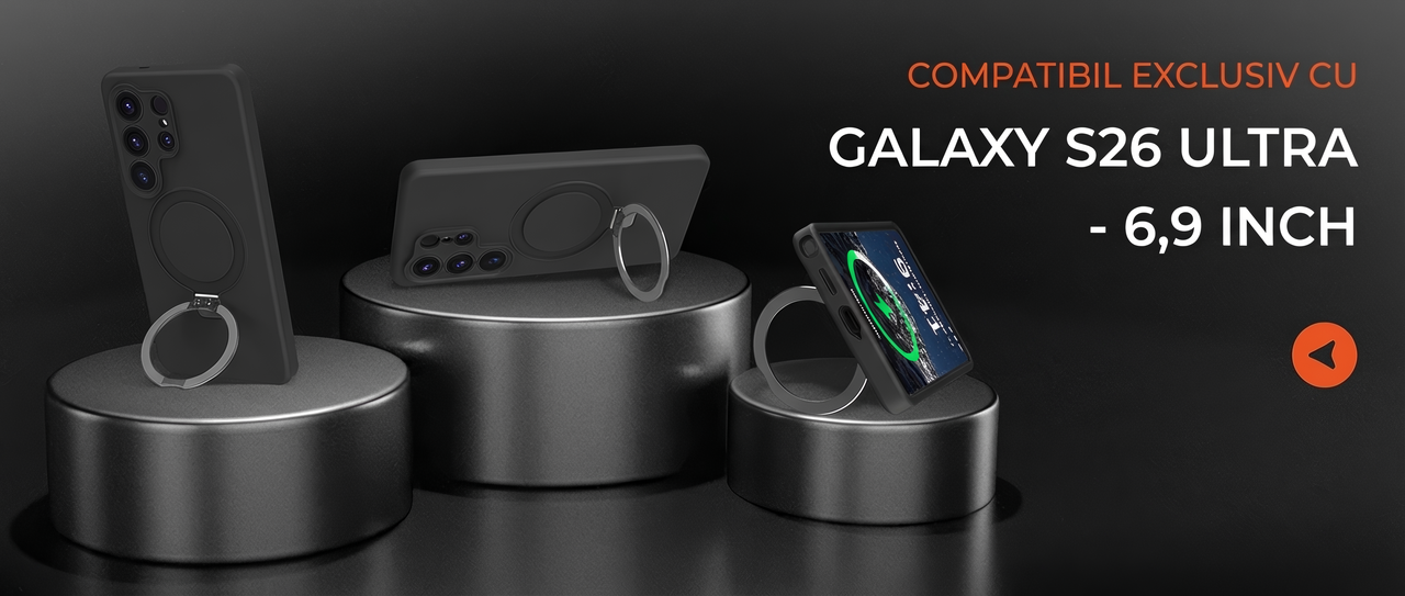Husa pentru Samsung S26 Ultra DaDen® Silicon MagSafe Ring, Inel de Prindere, Incarcare Wireless, Protectie Camera, Antisoc, Protectie Premium, Negru f IZiwd Gs RFmw U7TAv VUVWQ KSd CUXao Q2a OH2Br7i Evv A cover