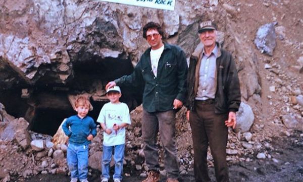 Roger with his father and children