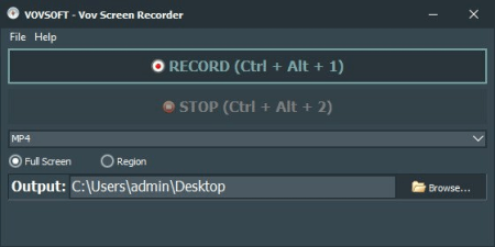 VovSoft Screen Recorder 2.5