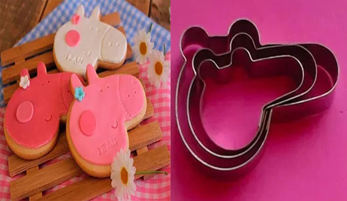 Cortador de galletas peppa pig x3pz para decoración fondant