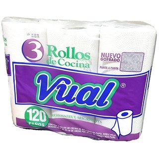4005 | Rollo De Cocina Vual (3 Rollos X 120 Pañ)