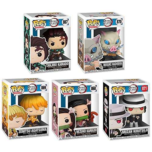 Amazon: Funko Pop! Animation: Demon Slayer Set: Tanjiro + Inosuke + Zenitsu + Nezuko + Muzan (Collectors Edition) 
