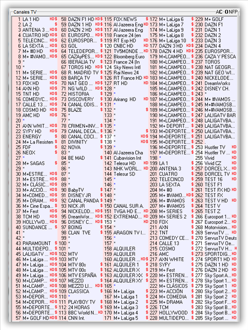 IRIS 2100HD sin señal segun el listado de canales - DecoManiacos