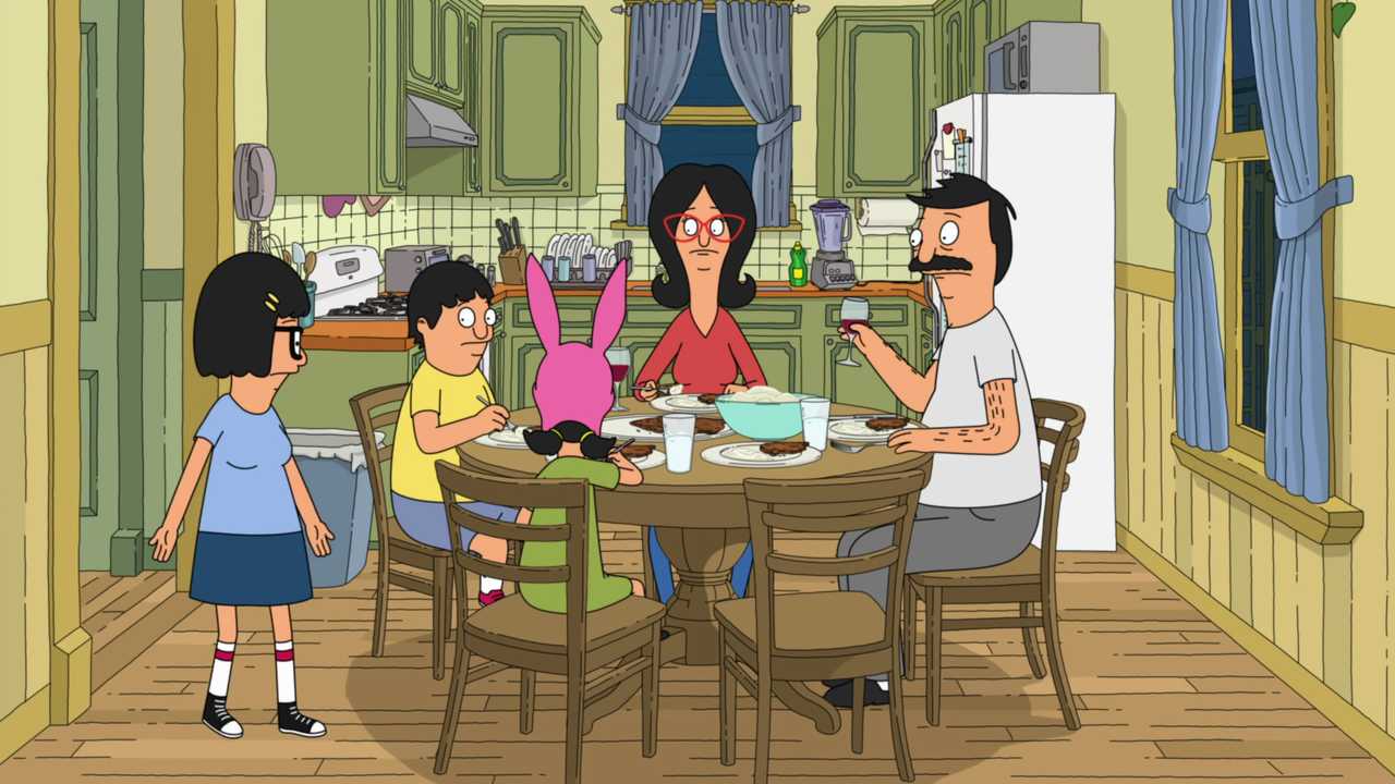 Bob's Burgers S10E13 Three Girls and a Little Wharfy (1080p HULU Webrip x265 10bit EAC3 5.1 - Goki)[TAoE]