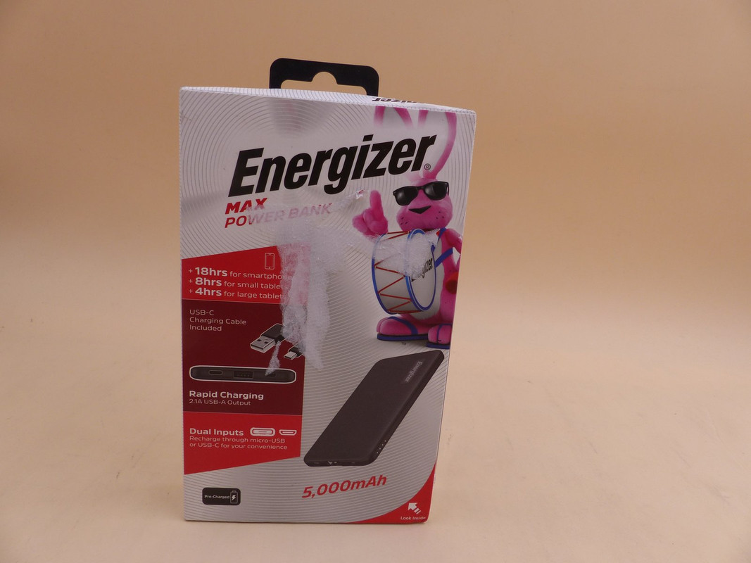 ENERGIZER UE5044 UE5044_BK MAX 5000MAH ULTRA SLIM HIGH SPEED PORTABLE CHARGER