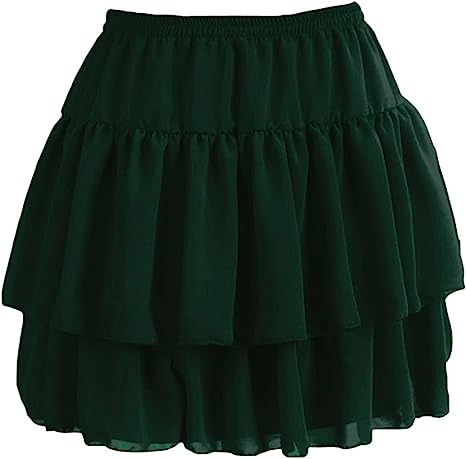 Women's Flared Short Skirts Basic Versatile Pleated Mini Skater Elastic Skirts - Picture 12 of 47