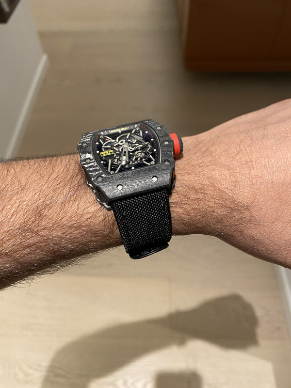 Anyone mounted a Velcro Strap on the RM 35 or 55? | Replica Watch Info