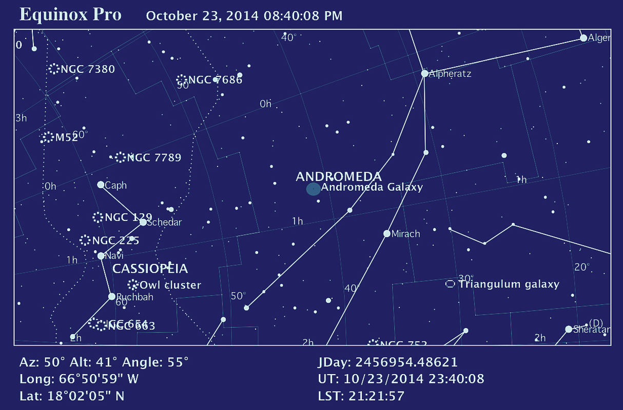 ejemplo de un mapa celeste