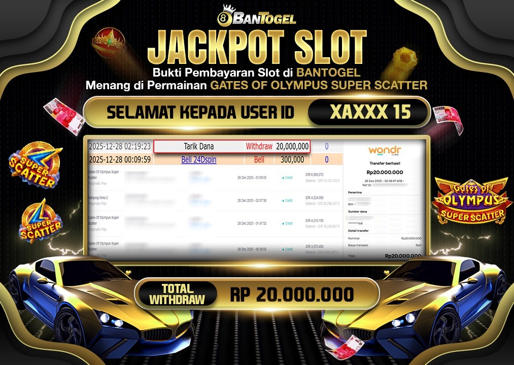 BUKTI JACKPOT LUNAS BANTOGEL