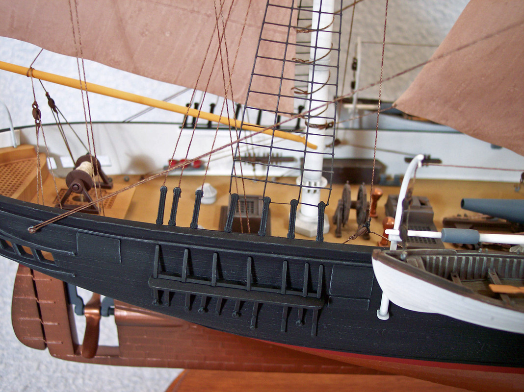 HiSModel Custom Sewn Cotton Sails For Revell CSS Alabama Model Kit - 1:96 Scale, Nautical Accessory S008