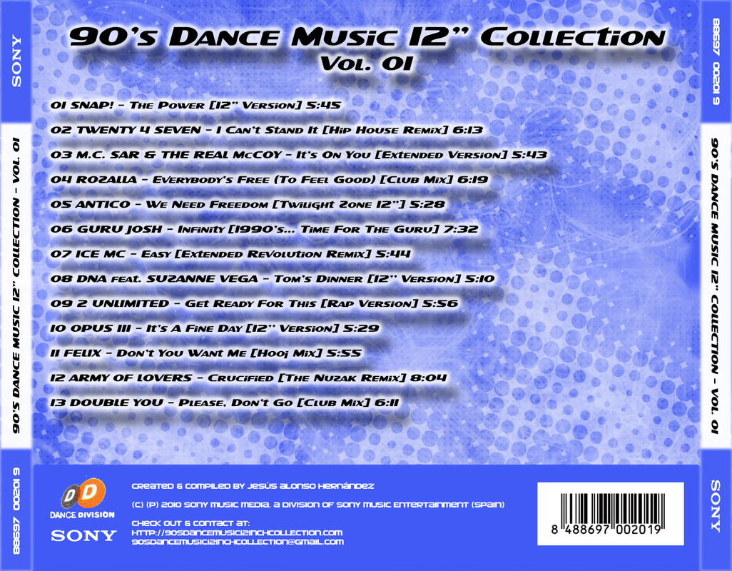 25/01/2023 - 90`S DANCE MUSIC 12¨COLLECTION VOL 01 90s-DM12i-C-01-backcover