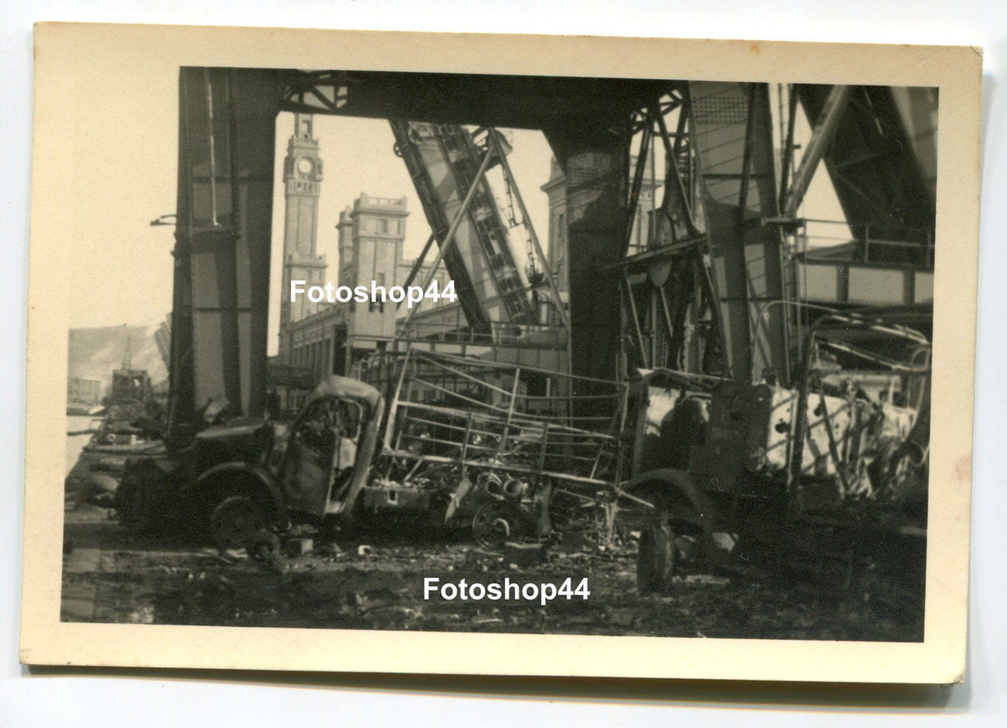 Foto Frankreich Cherbourg Hafen , Zerstörung , L