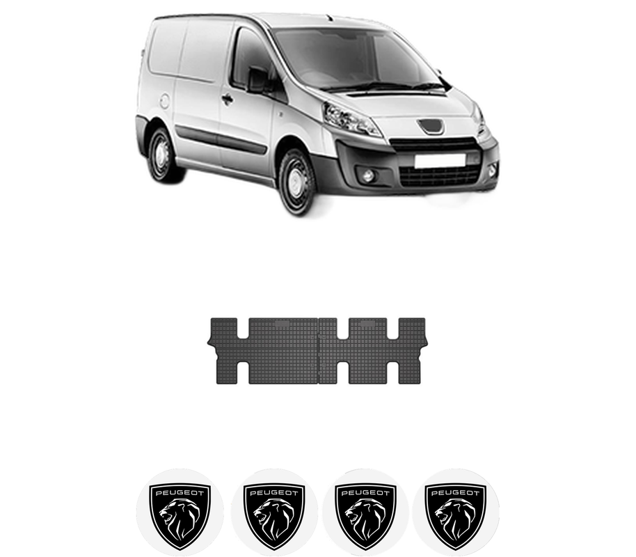 Set covorase presuri PEUGEOT EXPERT Van (VF3A_, VF3U_, VF3X_) din 2007-2016, auto, din cauciuc thermoplastic, 4 Stickere auto cu PEUGEOT