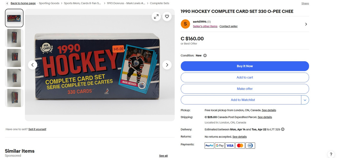 1990 ebay hockey