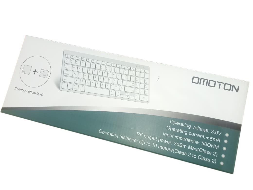 Brand new KB036 wireless keyboard box showing long battery life and stable wireless connection features