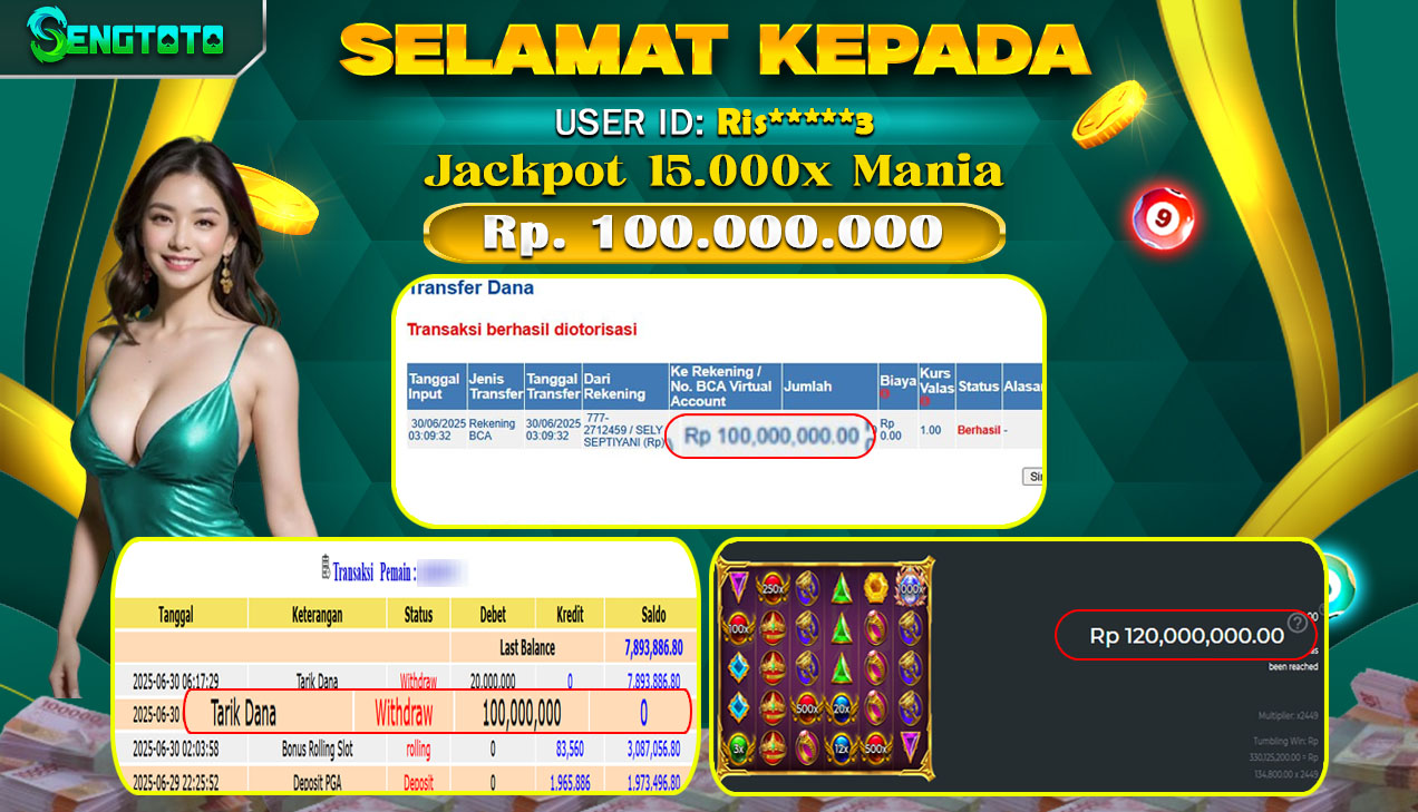 BUKTI PEMBAYARAN SLOT 15.000X MANIA