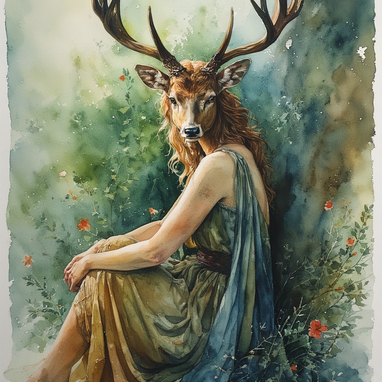 Goddess-Diana-with-a-Stag-wate