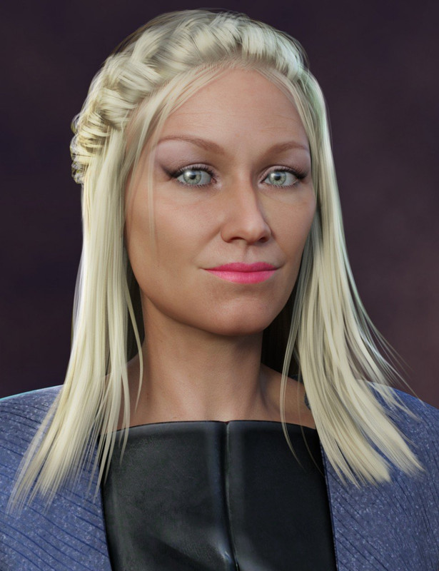     Long French Braid Hairstyle for Aubrey 8 and Genesis 8 Female(s) 