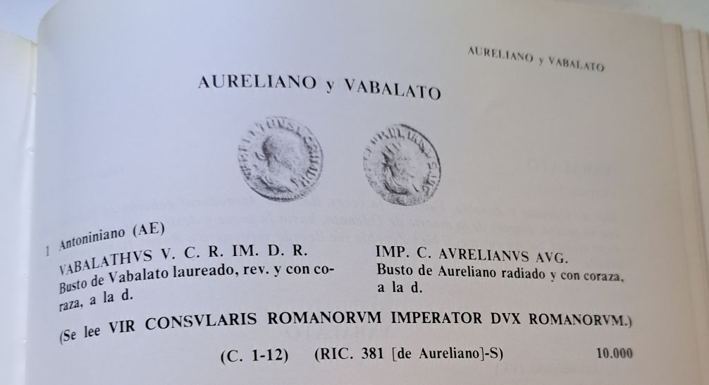 Antoniniano a nombre de Vabalato y Aureliano. Antioquía Vabcayon